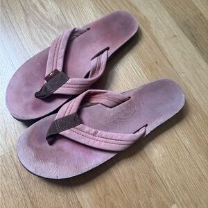 Pink rainbow Flip-Flops size 6.5/7